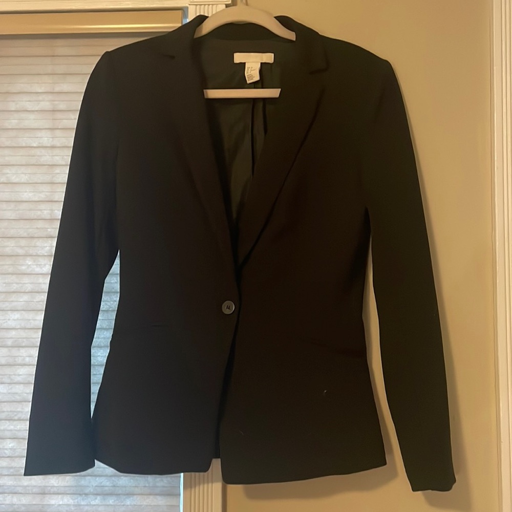 H&M Black Fitted Blazer